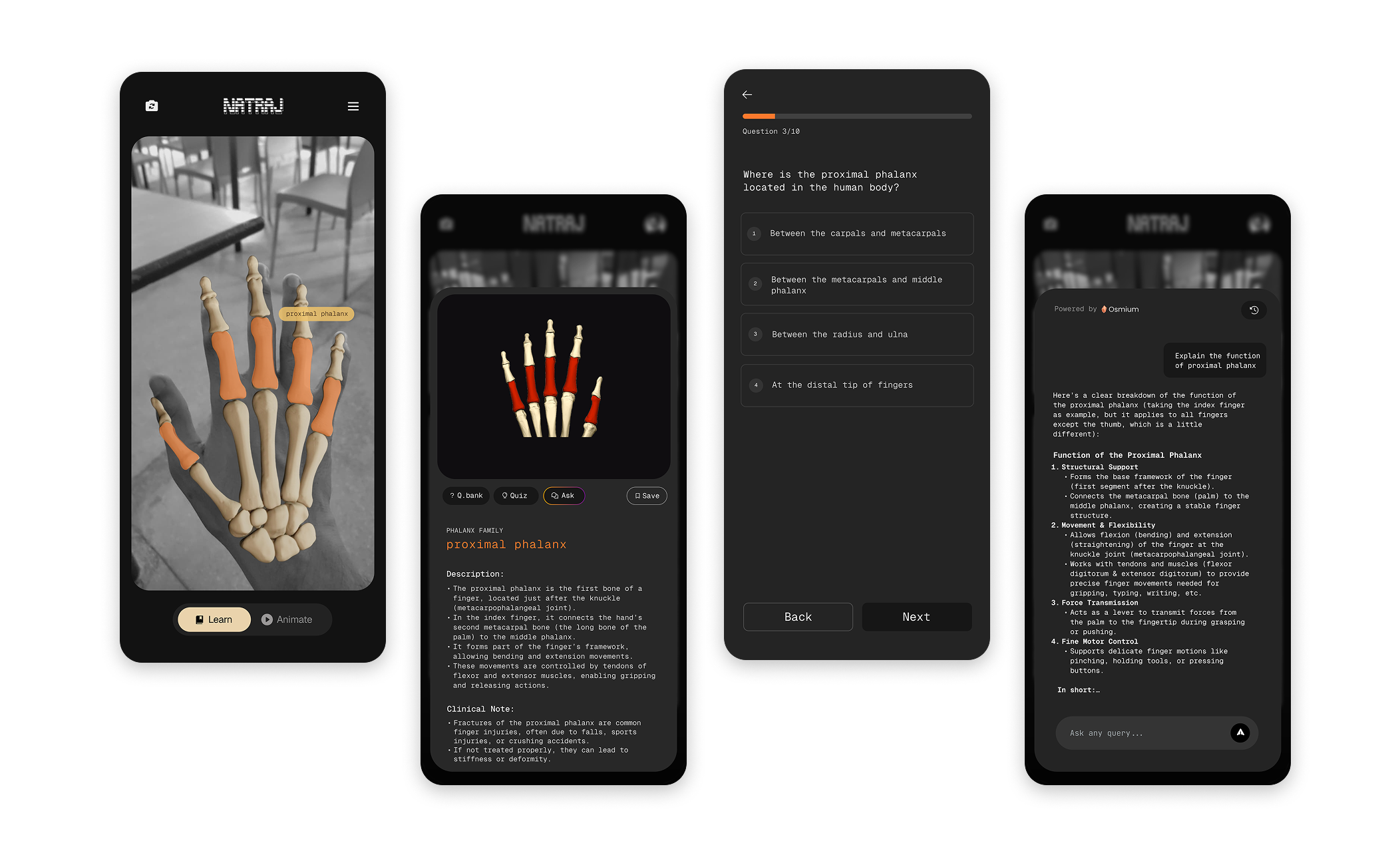 Natraj AR anatomy app